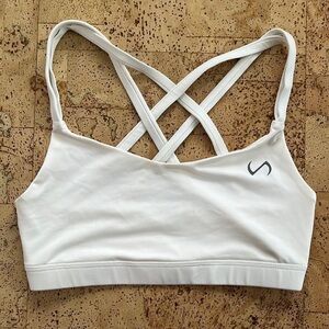 Tlf White Strappy Sports Bra
